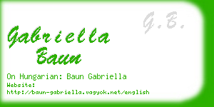 gabriella baun business card